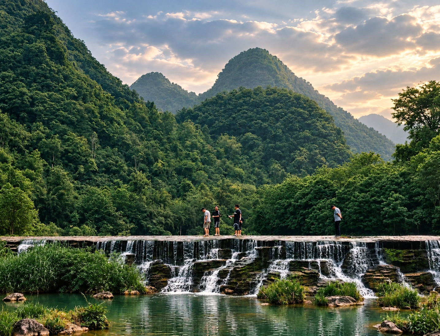 Mountain waterfall in Guizhou