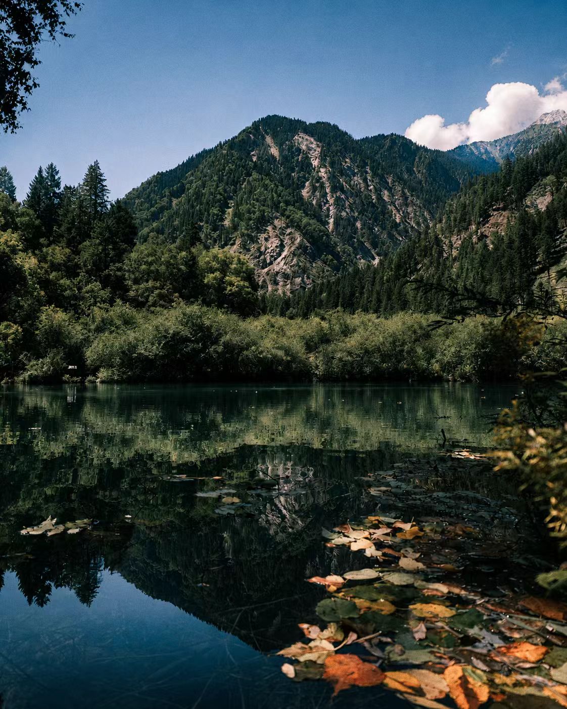 Mountain reflection on the water