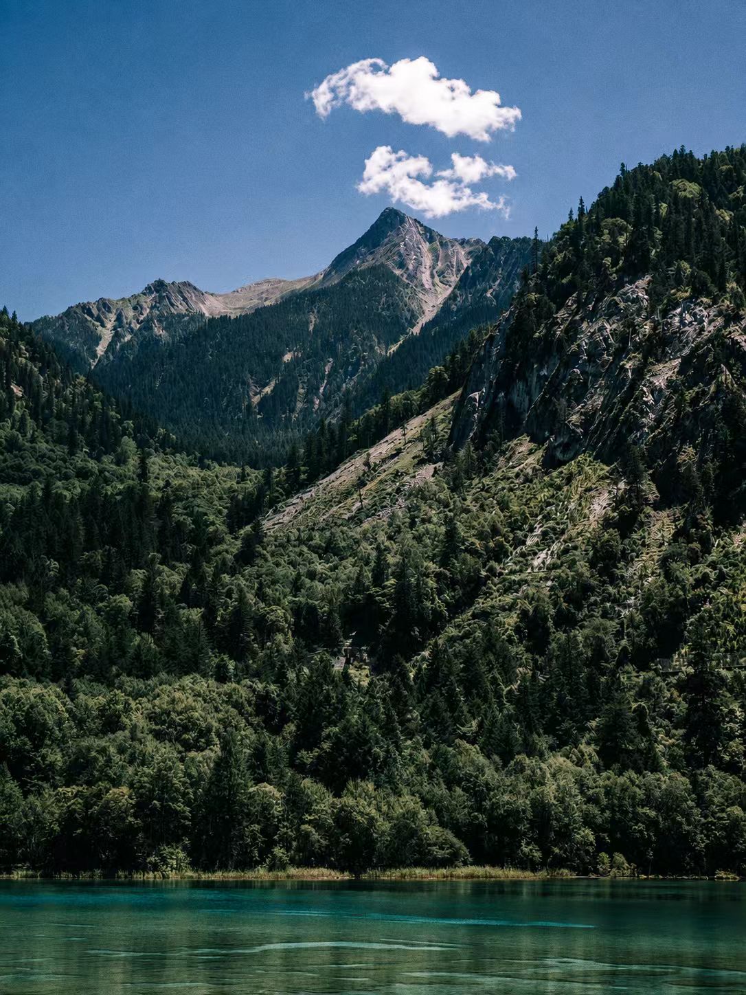 Mountain and lake scenery